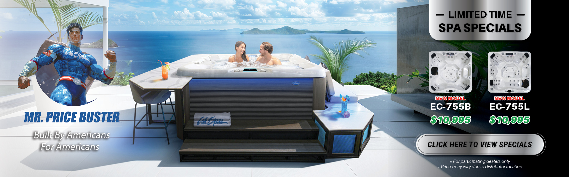 Calspas hot tub being used in a family setting - Jefferson