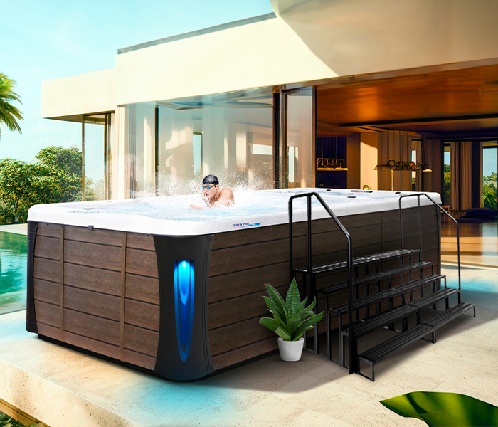 Calspas hot tub being used in a family setting - Jefferson
