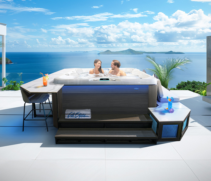 Calspas hot tub being used in a family setting - Jefferson
